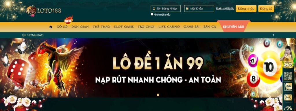 Lô đề online loto188